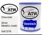 Preview: Chevrolet, Silver Metallic (matt), WA737R: 1L Lackdose, von ATW Autoteile West.